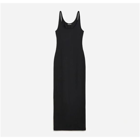 J.Crew Scoop Neck Long Knit Tank Dress in Black CA652 size XXL NWT - Picture 1 of 7